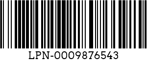 Codul 128 barcode example